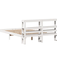 Massivholzbett ohne Matratze Weiß 150x200 cm Kiefernholz