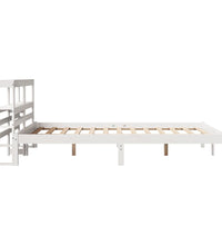 Massivholzbett ohne Matratze Weiß 160x200 Kiefernholz