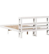 Massivholzbett ohne Matratze Weiß 160x200 Kiefernholz