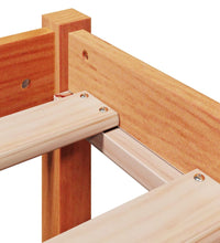 Bettgestell mit Kopfteil ohne Matratze Wachsbraun 120x200 cm