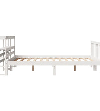 Massivholzbett ohne Matratze Weiß 140x200 cm Kiefernholz