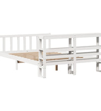 Massivholzbett ohne Matratze Weiß 140x200 cm Kiefernholz