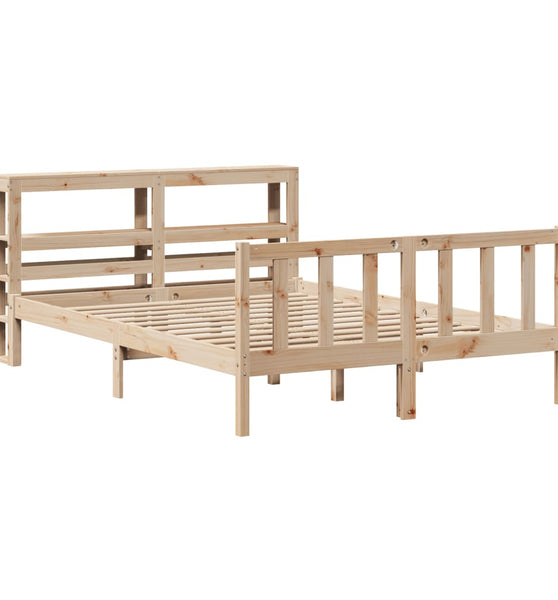 Massivholzbett ohne Matratze 150x200 cm Kiefernholz