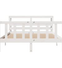 Massivholzbett ohne Matratze Weiß 150x200 cm Kiefernholz