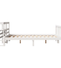 Massivholzbett ohne Matratze Weiß 150x200 cm Kiefernholz