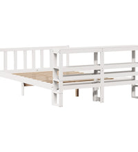 Massivholzbett ohne Matratze Weiß 150x200 cm Kiefernholz