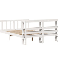 Massivholzbett ohne Matratze Weiß 160x200 Kiefernholz