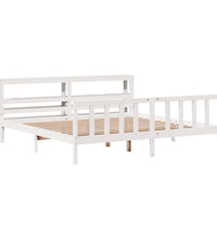 Massivholzbett ohne Matratze Weiß 200x200 cm Kiefernholz