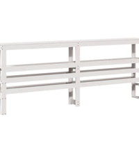 Massivholzbett ohne Matratze Weiß 200x200 cm Kiefernholz