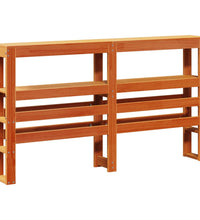 Bettgestell mit Kopfteil ohne Matratze Wachsbraun 135x190 cm