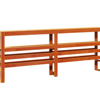 Bettgestell mit Kopfteil ohne Matratze Wachsbraun 180x200 cm