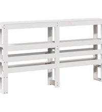 Massivholzbett ohne Matratze Weiß 135x190 cm Kiefernholz