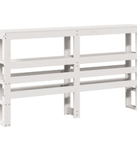 Massivholzbett ohne Matratze Weiß 140x190 cm Kiefernholz