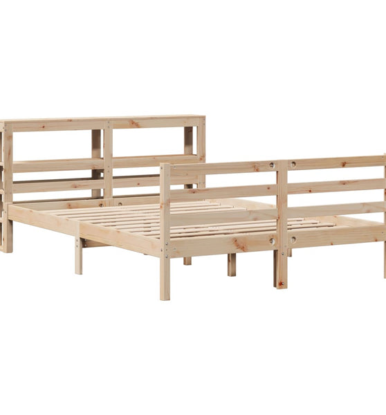 Massivholzbett ohne Matratze 140x200 cm Kiefernholz