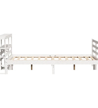 Massivholzbett ohne Matratze Weiß 150x200 cm Kiefernholz