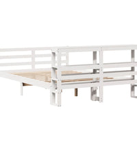 Massivholzbett ohne Matratze Weiß 150x200 cm Kiefernholz