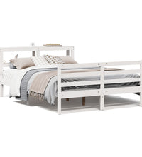 Massivholzbett ohne Matratze Weiß 150x200 cm Kiefernholz