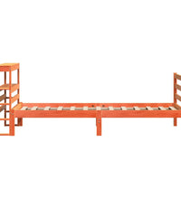 Massivholzbett ohne Matratze Wachsbraun 75x190 cm Kiefernholz