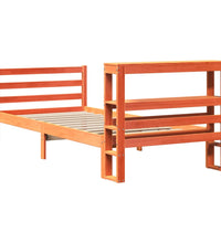 Massivholzbett ohne Matratze Wachsbraun 90x190 cm Kiefernholz