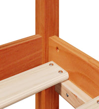 Massivholzbett ohne Matratze Wachsbraun 135x190 cm Kiefernholz