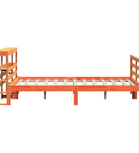 Massivholzbett ohne Matratze Wachsbraun 150x200 cm Kiefernholz