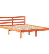 Massivholzbett ohne Matratze Wachsbraun 150x200 cm Kiefernholz