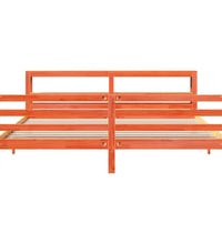 Massivholzbett ohne Matratze Wachsbraun 180x200 Kiefernholz