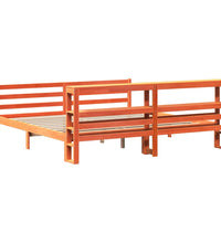 Massivholzbett ohne Matratze Wachsbraun 180x200 Kiefernholz