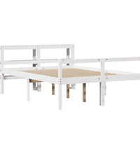 Seniorenbett mit Kopfteil ohne Matratze Weiß 135x190 cm
