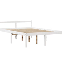 Seniorenbett mit Kopfteil ohne Matratze Weiß 135x190 cm