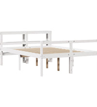 Seniorenbett mit Kopfteil ohne Matratze Weiß 140x190 cm