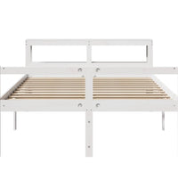 Seniorenbett mit Kopfteil ohne Matratze Weiß 140x190 cm