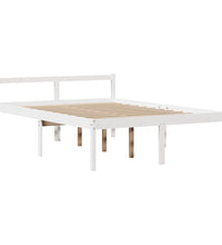 Seniorenbett mit Kopfteil ohne Matratze Weiß 140x190 cm