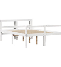 Seniorenbett mit Kopfteil ohne Matratze Weiß 140x200 cm