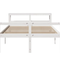 Seniorenbett mit Kopfteil ohne Matratze Weiß 140x200 cm