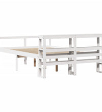 Seniorenbett mit Kopfteil ohne Matratze Weiß 140x200 cm