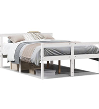 Seniorenbett mit Kopfteil ohne Matratze Weiß 140x200 cm