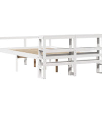 Seniorenbett mit Kopfteil ohne Matratze Weiß 150x200 cm