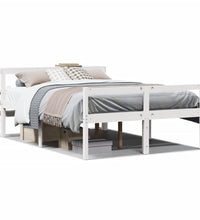 Seniorenbett mit Kopfteil ohne Matratze Weiß 150x200 cm