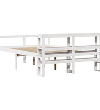 Seniorenbett mit Kopfteil ohne Matratze Weiß 160x200 cm