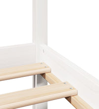 Bettgestell mit Kopfteil ohne Matratze Weiß 150x200 cm