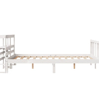 Bettgestell mit Kopfteil ohne Matratze Weiß 160x200 cm