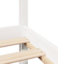 Bettgestell mit Kopfteil ohne Matratze Weiß 160x200 cm