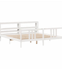 Bettgestell mit Kopfteil ohne Matratze Weiß 200x200 cm