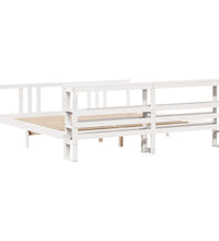 Bettgestell mit Kopfteil ohne Matratze Weiß 200x200 cm