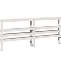 Bettgestell mit Kopfteil ohne Matratze Weiß 200x200 cm