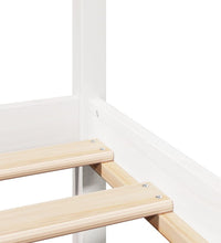 Bettgestell mit Kopfteil ohne Matratze Weiß 200x200 cm