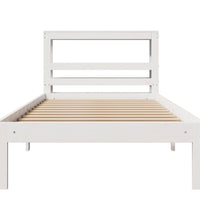 Bettgestell mit Kopfteil ohne Matratze Weiß 75x190 cm