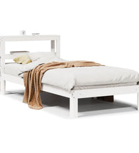 Bettgestell mit Kopfteil ohne Matratze Weiß 75x190 cm