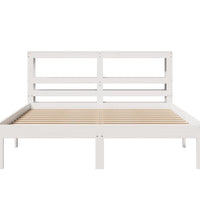 Bettgestell mit Kopfteil ohne Matratze Weiß 140x190 cm